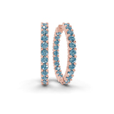 14kt Rose Gold Meara Round Lab Diamond Hoop Earrings (7 Ct. Tw.) front image