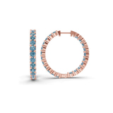 14kt Rose Gold Meara Round Lab Diamond Hoop Earrings (7 Ct. Tw.) standing product image one