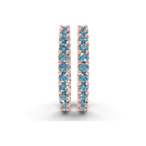 14kt Rose Gold Meara Round Lab Diamond Hoop Earrings (7 Ct. Tw.) side right image one