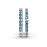 14kt White Gold Meara Round Lab Diamond Hoop Earrings (5 Ct. Tw.) side right image one