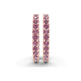 10kt Rose Gold Meara Round Lab Diamond Hoop Earrings (1 Ct. Tw.) side right image one
