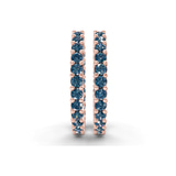 9ct Rose Gold Meara Round Lab Diamond Hoop Earrings (6 Ct. Tw.) side right image one