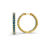 10kt Yellow Gold Meara Round Lab Diamond Hoop Earrings (2 Ct. Tw.) standing product image one