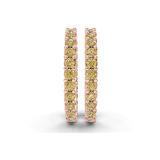 9ct Rose Gold Meara Round Lab Diamond Hoop Earrings (1 Ct. Tw.) side right image one