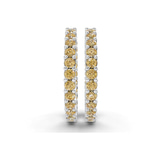 Platinum Meara Round Lab Diamond Hoop Earrings (8 Ct. Tw.) side right image one