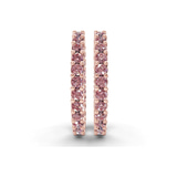 9ct Rose Gold Meara Round Lab Diamond Hoop Earrings (1 Ct. Tw.) side right image one