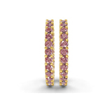 10kt Yellow Gold Meara Round Lab Diamond Hoop Earrings (6 Ct. Tw.) side right image one