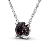 Platinum Lluvia Round Lab Diamond Solitaire Necklace (1/2 Ct. Tw.) standing product image one