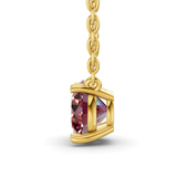 10kt Yellow Gold Lluvia Round Lab Diamond Solitaire Necklace (1/2 Ct. Tw.) side right image one