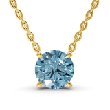 14kt Yellow Gold Lluvia Round Lab Diamond Solitaire Necklace (1 Ct. Tw.) front image