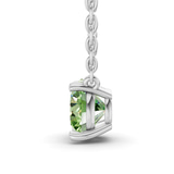 14kt White Gold Lluvia Round Lab Diamond Solitaire Necklace (1 Ct. Tw.) side right image one