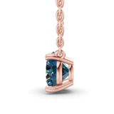 9ct Rose Gold Lluvia Round Lab Diamond Solitaire Necklace (1/2 Ct. Tw.) side right image one