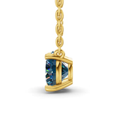 14ct Yellow Gold Lluvia Round Lab Diamond Solitaire Necklace (1/2 Ct. Tw.) side right image one