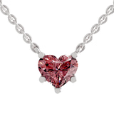 14kt White Gold Amalia Heart Lab Diamond Solitaire Necklace (1/2 Ct. Tw.) front image