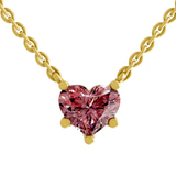 10kt Yellow Gold Amalia Heart Lab Diamond Solitaire Necklace (1/2 Ct. Tw.) front image
