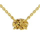 14kt Yellow Gold Fernanda Oval Lab Diamond Solitaire Necklace (4 Ct. Tw.) front image