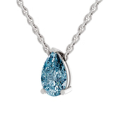 9ct White Gold Marisol Pear Lab Diamond Solitaire Necklace (1/2 Ct. Tw.) standing product image one