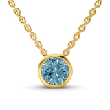 14kt Yellow Gold Agustina Round Bezel Lab Diamond Solitaire Necklace (4 Ct. Tw.) front image