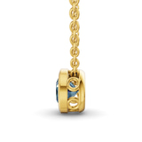 10kt Yellow Gold Agustina Round Bezel Lab Diamond Solitaire Necklace (1/2 Ct. Tw.) side right image one