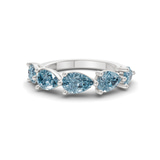 Platinum Penelope Pear Lab Diamond Anniversary Band (1/2 Ct. Tw.) front image