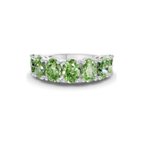 Platinum Blanca Oval Lab Diamond Anniversary Band (4 Ct. Tw.) front image