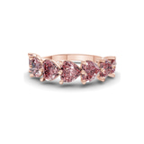 10kt Rose Gold Patricia Heart Lab Diamond Anniversary Band (1 Ct. Tw.) front image
