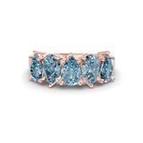 9ct Rose Gold Blakely Pear Lab Diamond Anniversary Band (2 Ct. Tw.) front image
