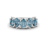 9ct White Gold Blakely Pear Lab Diamond Anniversary Band (2 Ct. Tw.) front image