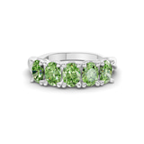 Platinum Serafina Oval Lab Diamond Anniversary Band (1/2 Ct. Tw.) front image