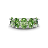 Platinum Fairleigh Oval Lab Diamond Anniversary Band (3 Ct. Tw.) front image