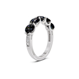 14kt White Gold Camille Round Lab Diamond Anniversary Band (3 Ct. Tw.) left