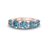 9ct Rose Gold Camille Round Lab Diamond Anniversary Band (1/2 Ct. Tw.) front image