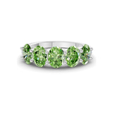 Platinum Eliana Oval Lab Diamond Anniversary Band (1/2 Ct. Tw.) front image