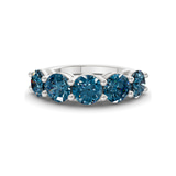 10kt White Gold Elowyn Round Lab Diamond Anniversary Band (7 Ct. Tw.) front image