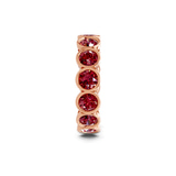 9ct Rose Gold Dream Round Bezel Lab Diamond Eternity Ring (6 Ct. Tw.) left