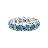 9ct White Gold Danna Pear Lab Diamond Eternity Ring (2 Ct. Tw.) front image