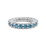 Platinum Meadow Round Crisscross Lab Diamond Eternity Ring (6 Ct. Tw.) front image