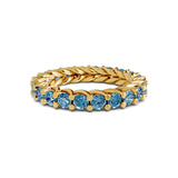 14ct Yellow Gold Meadow Round Crisscross Lab Diamond Eternity Ring (7 Ct. Tw.) front image