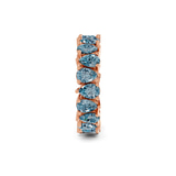 14ct Rose Gold Fable Pear Lab Diamond Eternity Ring (3 Ct. Tw.) left