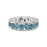 14kt White Gold Fable Pear Lab Diamond Eternity Ring (5 Ct. Tw.) front image