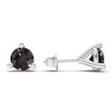 9ct White Gold Three Prong Martini Round Lab Diamond Stud Earrings (1 Ct. Tw.) standing product image one