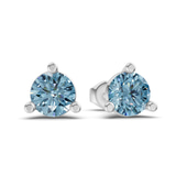 10kt White Gold Three Prong Martini Round Lab Diamond Stud Earrings (6 Ct. Tw.) side right image one