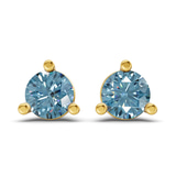 10kt Yellow Gold Three Prong Martini Round Lab Diamond Stud Earrings (6 Ct. Tw.) front image