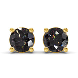 14ct Yellow Gold Four Prong Round Lab Diamond Stud Earrings (1 Ct. Tw.) front image