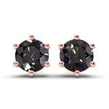 10kt Rose Gold Six Prong Round Lab Diamond Stud Earrings (1 Ct. Tw.) front image