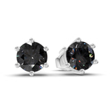 10kt White Gold Six Prong Round Lab Diamond Stud Earrings (1 Ct. Tw.) side right image one