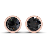 14kt Rose Gold Classic Bezel Round Lab Diamond Stud Earrings (1 Ct. Tw.) front image