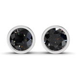 10kt White Gold Classic Bezel Round Lab Diamond Stud Earrings (1 Ct. Tw.) front image