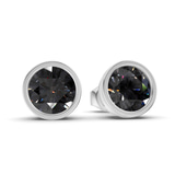 10kt White Gold Classic Bezel Round Lab Diamond Stud Earrings (1 Ct. Tw.) side right image one