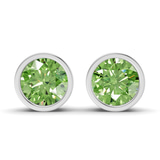 Platinum Classic Bezel Round Lab Diamond Stud Earrings (4 Ct. Tw.) front image